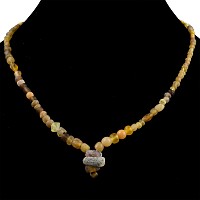 Roman and Other Yellow Glass Bead Necklace String