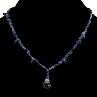 Roman and Other Dark Blue Glass Bead Necklace String