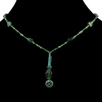 Roman and Other Green Glass Bead Necklace String