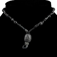 Roman and Other Black Glass Bead Necklace String