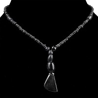 Roman and Other Black Glass Bead Necklace String