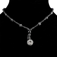 Roman and Other Black Glass Bead Necklace String