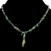 Roman and Other Green Glass Bead Necklace String