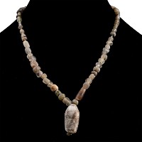 Western Asiatic and Other Mixed Stone and Glass Bead Necklace String