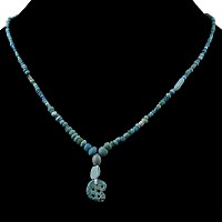 Western Asiatic and Other Pale Blue Stone and Glass Bead Necklace String