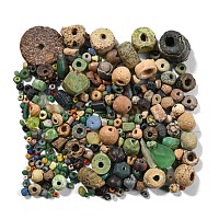 Roman and Other Mixed Stone and Glass Necklace Bead Group