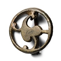 Roman Bronze Openwork Plate Brooch
