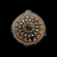 Roman Enamelled Bronze Umbonate Brooch