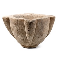 Antique Carved Carrara Marble Mortar