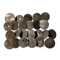 Large Viking Age Tinned Bronze Horse Harness Decoration Group