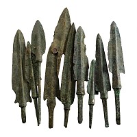 Western Asiatic Mounted Bronze Arrowhead Group