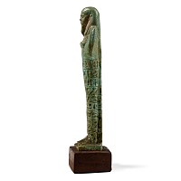 Egyptian Blue-Glazed Faience Shabti for Hornakht, Born of Nefertyti