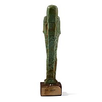 Egyptian Blue-Glazed Faience Shabti for Hornakht, Born of Nefertyti