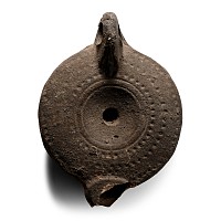 Romano-Egyptian Terracotta Toad Oil Lamp