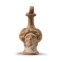 Greek Terracotta Figural Oinochoe