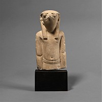 Large Egyptian Limestone Statue of the Falcon God Horus