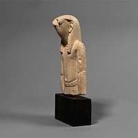 Large Egyptian Limestone Statue of the Falcon God Horus