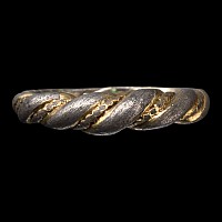 Scandinavian Viking Silver-Gilt Twisted Ring