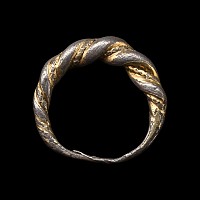 Scandinavian Viking Silver-Gilt Twisted Ring