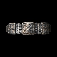 Medieval Silver Ring with Crosses