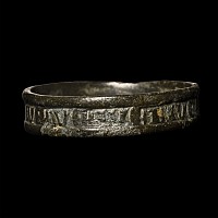 Medieval Bronze Ring with 'BIVE IV DIVE'