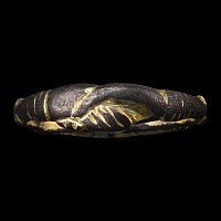 Medieval Silver-Gilt Clasped Hands Stirrup Ring