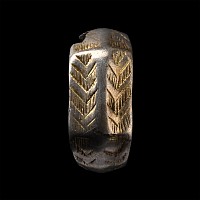 Medieval Silver-Gilt Ring with Hatching