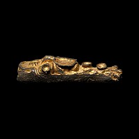 Anglo-Saxon Gilt-Bronze Zoomorphic Terminal