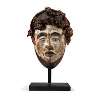 West African Wooden Mask of a Boy