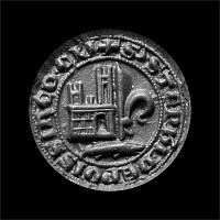 Medieval Bronze Seal Matrix of Stephen of Poissy, Cleric