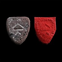 Very Large Medieval Lead Heraldic Seal Matrix