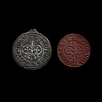 Large Medieval Lead Seal Matrix for William Rolle