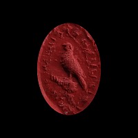 Medieval Bronze Seal Matrix with Bird