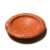 Roman Redware Dish with Trailing Leaf Motifs