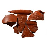 'Verulamium' Roman Redware Bowl Fragment Group