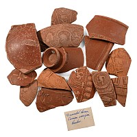 'Reculver Fort' Roman Redware Bowl Fragment Group