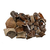 Glazed Bellarmine Pottery Fragment Collection Including Faces