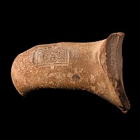 Roman Terracotta Amphora Handle with Stamp
