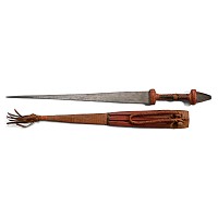 African Hausa Long Tebu Style Dagger and Sheath