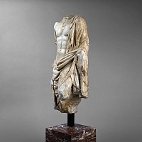 Roman Marble Figure of Asclepius, The God of Medicine
