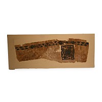 Egyptian Mounted Coptic Tunic Textile Fragment with Clavus and Tabula