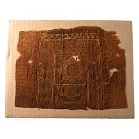 Egyptian Mounted Coptic Textile Fragment of a Central Clavus