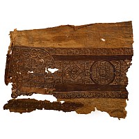 Large Egyptian Coptic Tunic Textile Fragment with Central Broad Clavus and Side Clavus