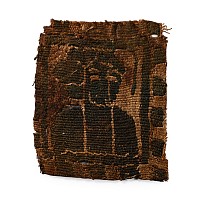 Egyptian Coptic Textile Fragment of a Tablion from a Tunic with Facing Bust