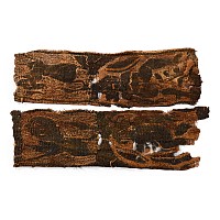 Egyptian Coptic Tunic Clavus Textile Fragments with Armed Puttoes, Lion and Hound