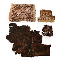 Egyptian Coptic Tunic Textile Fragments of Segmenta and Tablia with Figures, Animals and Geometric Decoration