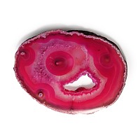 Magenta 'Smiling Cyclops' Agate Slice