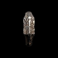 'The Loders' Medieval Silver-Gilt Iconographic Ring with Saint Christopher and Christ