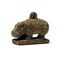 Egyptian Bronze Hippopotamus Amulet
