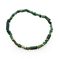 Roman Green Glass Bead Bracelet